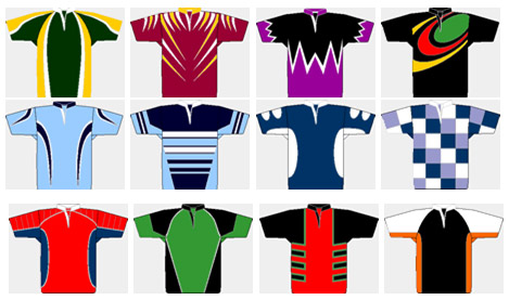 Sublimated rugby shirts - examples